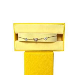 Swarovski Ortyx bracelet Triangle cut, White, Rose gold-tone plated Medium